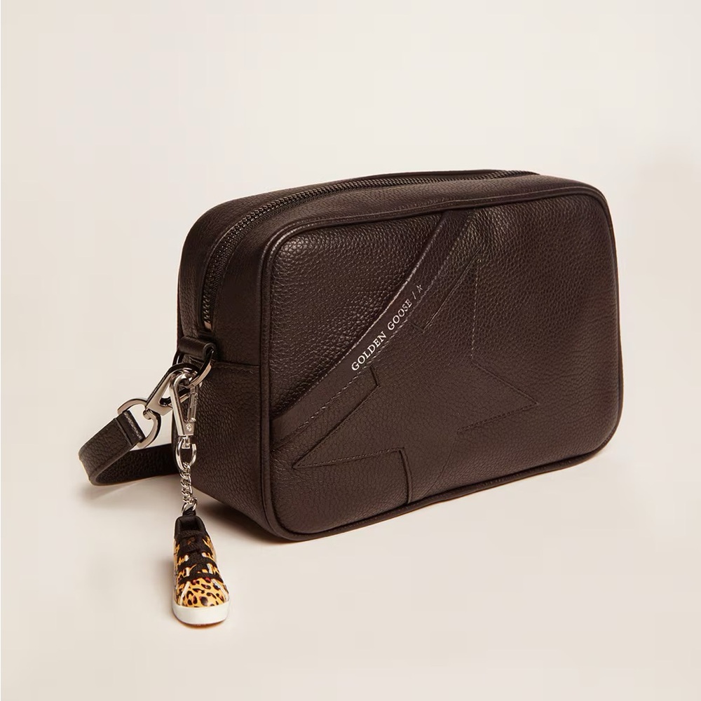 Golden Goose Star Bag Black Leather Crossbody Purse GGDB - Picture 2 of 12